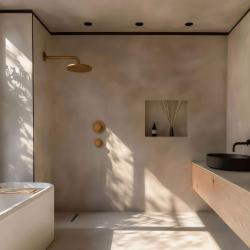 Waterevolution Flow Built-in Shower Thermostat with 1 diverter valve brushed brass 1208948845