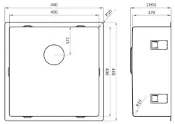 Lorreine 40SP-Gold Luxury stainless steel sink PVD Gold 40x40 undermount flush and surface mounted 1208952328