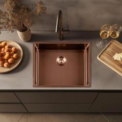 Lorreine 50SP copper Superplug kitchen sink 50x40cm  drop-in installation built-in undermount or flush installation 1208952369