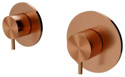 Waterevolution Flow built-in shower thermostat with 1 diverter valve, copper