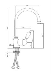 PB classic kitchen tap single lever with swivel spout 200 mm stainless steel 1208953115