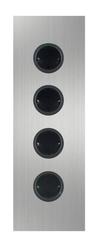 Indux Corner Energy column with 4 sockets, grounded, stainless steel 1208953218