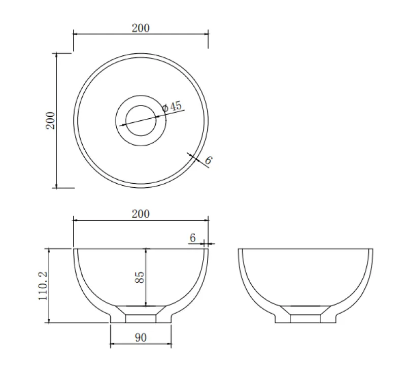 Solid S small washbasin, Solid Surface, round, 20 x 20 x 11 cm, matte white, 1208953267