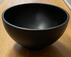 Solid S small solid surface round washbasin, 20 x 20 x 11 cm, matte black, 1208953268