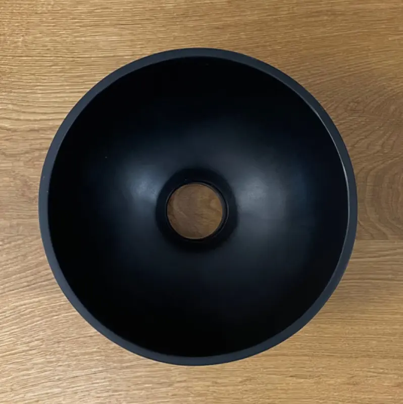 Solid S small solid surface round washbasin, 20 x 20 x 11 cm, matte black, 1208953268