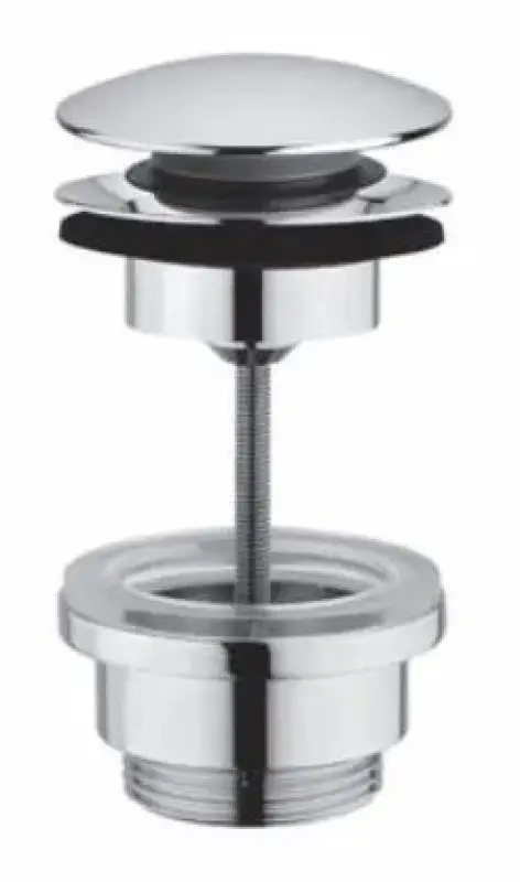 PB Unix sink plug 1 1/4 lockable push up click clack stainless steel 1208953285