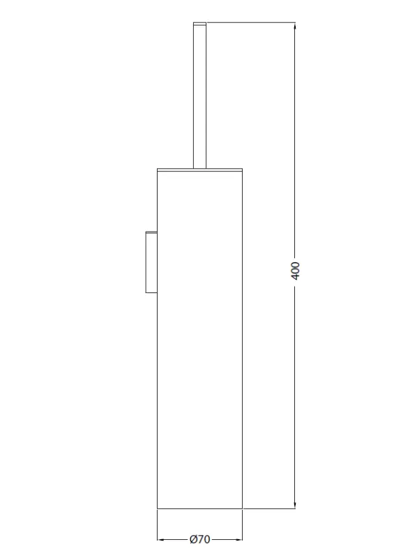 Waterevolution Deep toilet brush set wall brushed brass