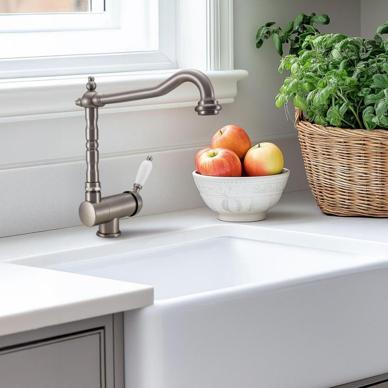 PB Vintage Nostalgic kitchen tap window tap foldable stainless steel 1208953757