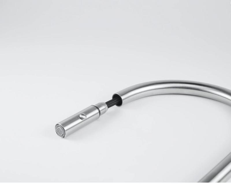 Franke Kitchen tap Eos Neo with spout pull-out spray head completely stainless steel 115.0590.045