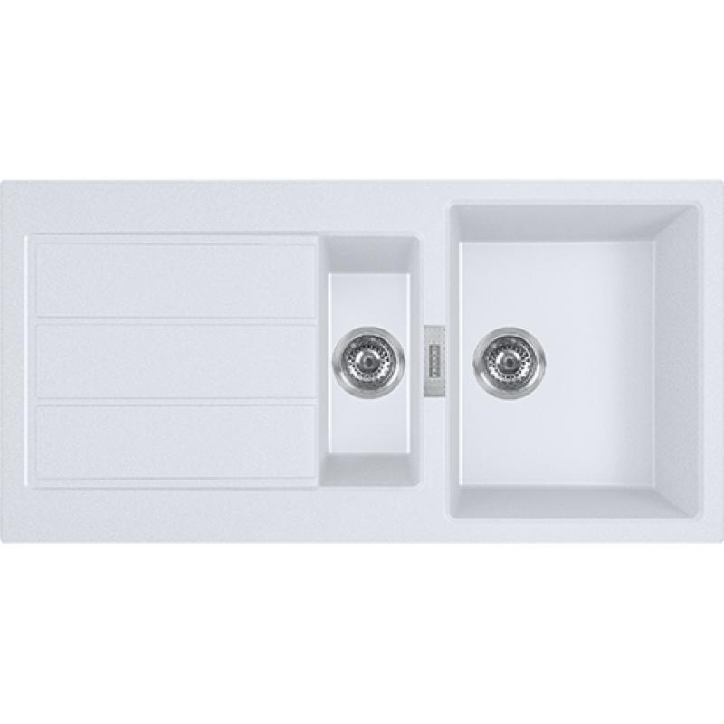 Franke Sirius 2 S2D 651 plastic 1.5 one and a half sink with white drip mount 100x50 143.0625.771