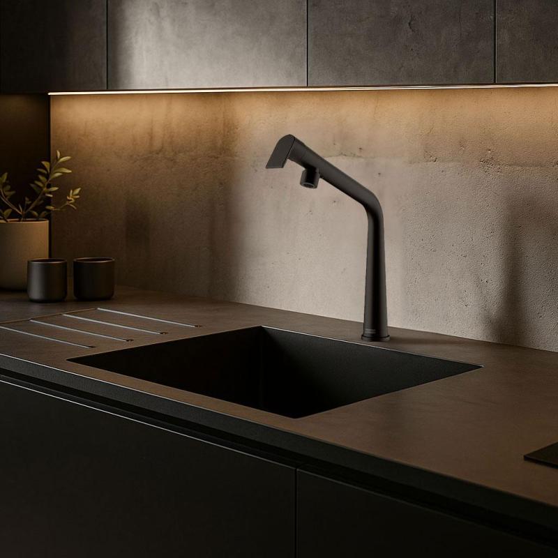 Franke Icon Kitchen tap matt black with swivel spout 115.0625.187