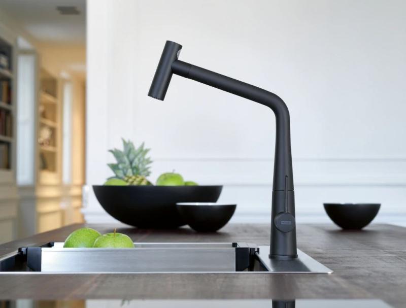 Franke Icon Kitchen tap matt black with pull-out spout 115.0625.190