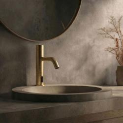 Waterevolution Flow electronic infrared bathroom faucet, battery-operated, brushed brass T110ELE