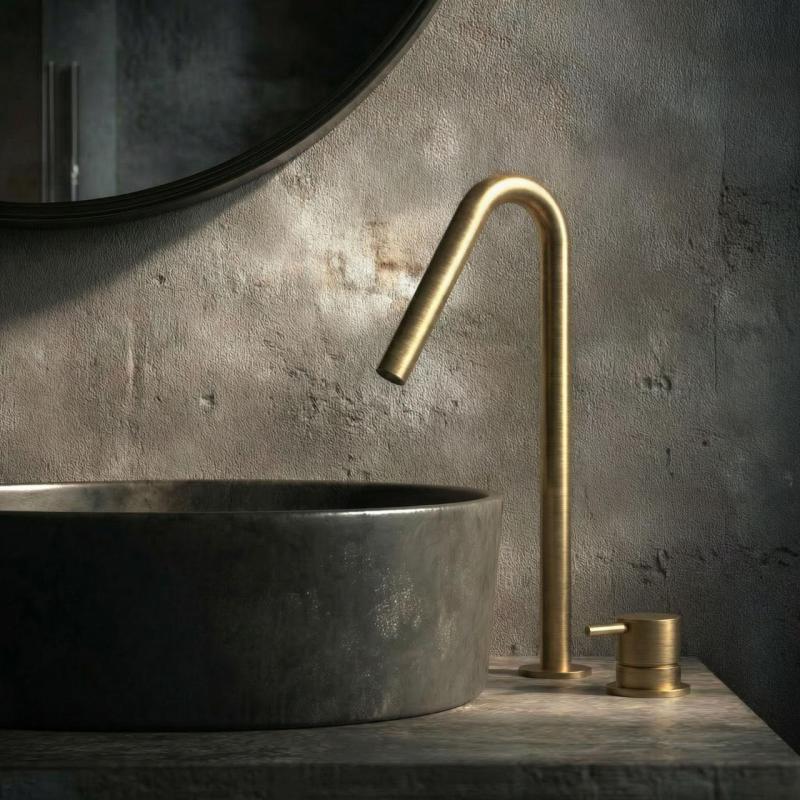 Waterevolution Flow 2-hole sink faucet chrome with high V-Shaped 227mm spout T1122VLE