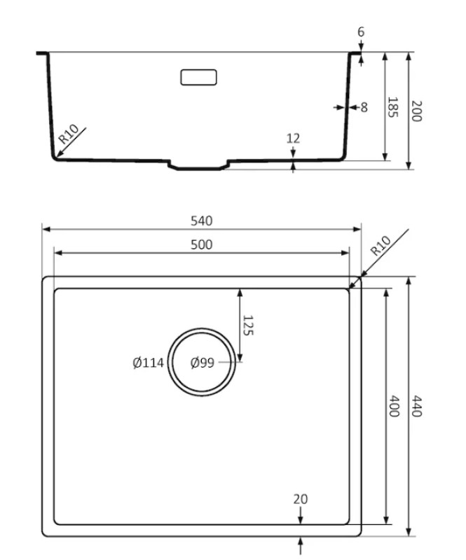 Lorreine 50BQ-FU black Quartz sink 50x40cm undermount flush-mounted with black basket strainer 1208954002