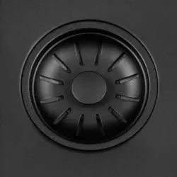 Lorreine 55BQ-FU black Quartz sink 55x40cm undermount flush-mounted with black basket strainer 1208954003