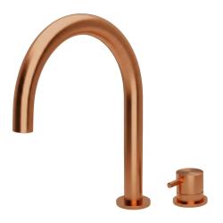 Waterevolution Flow 2-hole basin tap PVD brushed copper T1121UCPE
