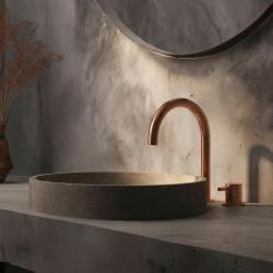 Waterevolution Flow 2-hole basin tap PVD brushed copper T1121UCPE