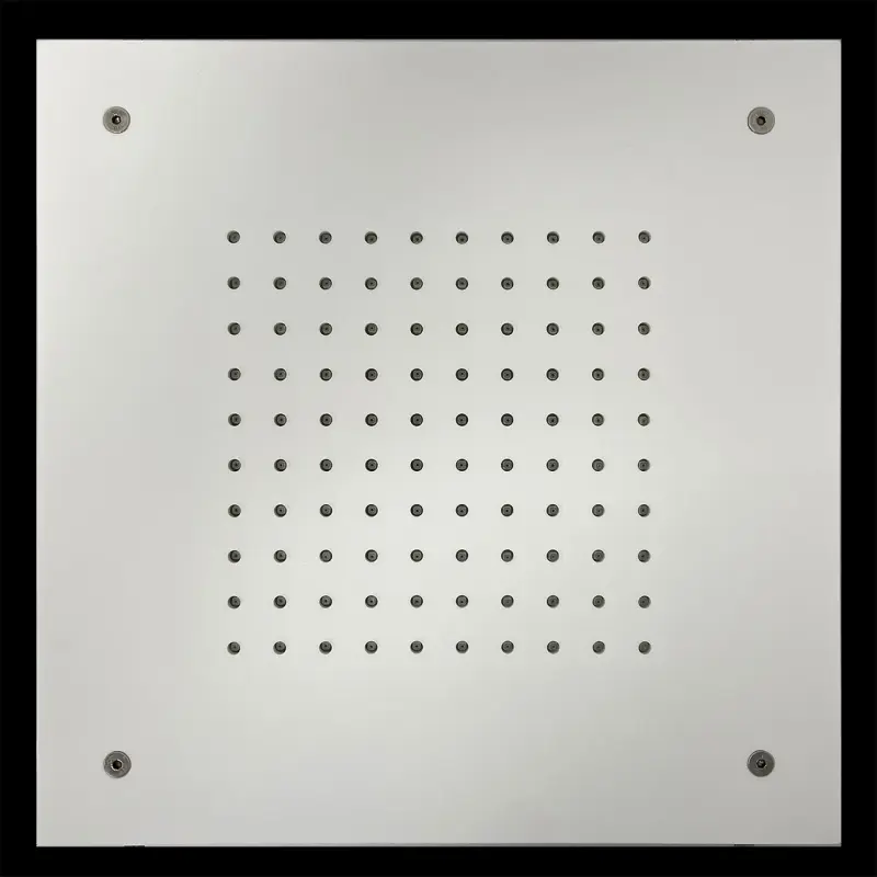 SB Rubinetterie matte white corian solid surface built-in square rain shower ceiling showerhead 50cm 1208954084