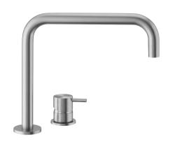 Waterevolution Flow 2-hole sink faucet stainless steel T112HIE