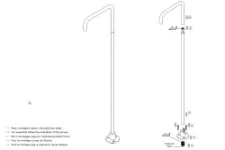 Waterevolution Flow Freestanding sink faucet spout PVD Brushed Copper T1676CPE