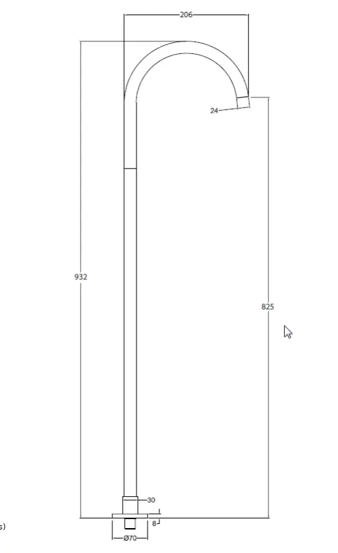Waterevolution Flow Freestanding sink faucet spout PVD Gun Metal T1677GME