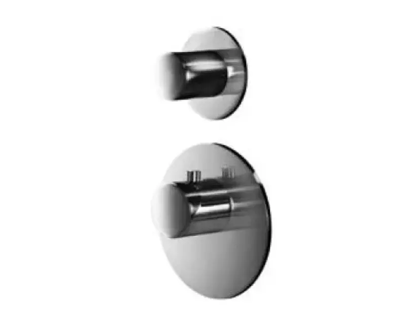 SB round concealed shower set in matt black