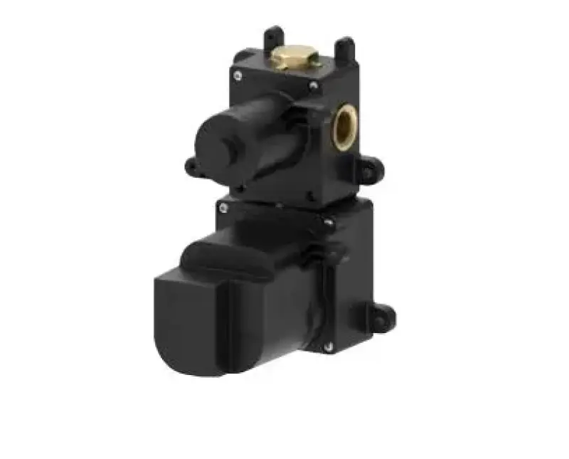 SB round concealed shower set in matt black