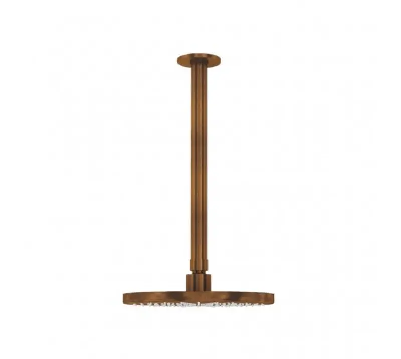 Waterevolution Flow overhead shower 250mm with ceiling connection, brushed copper T164225CPE