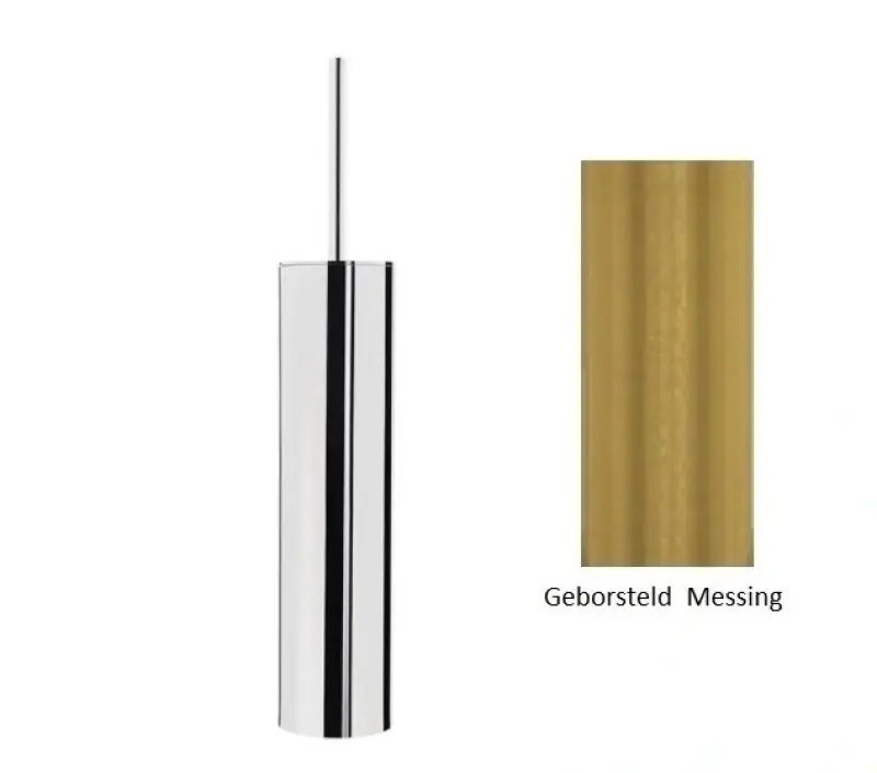 Waterevolution Deep toilet brush set, standing, brushed brass A240LE