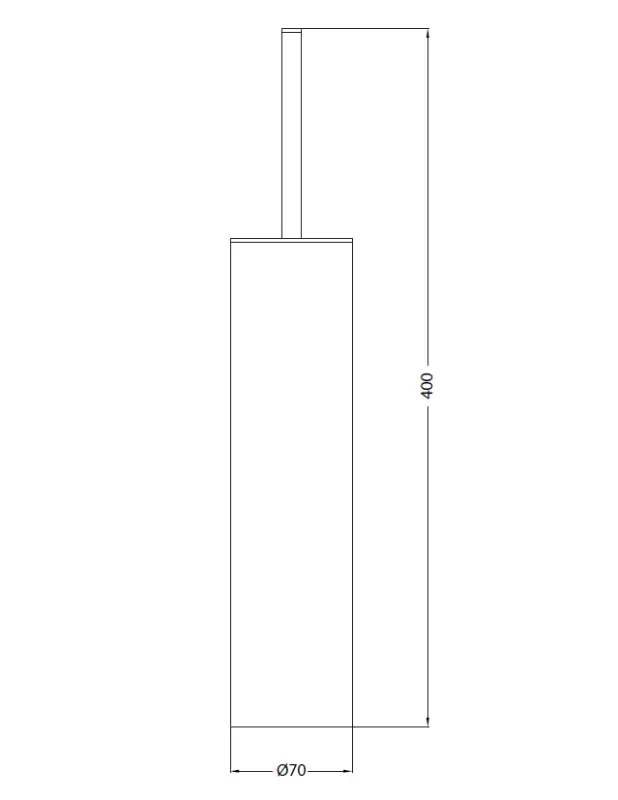 Waterevolution Deep toilet brush set, standing, brushed brass A240LE