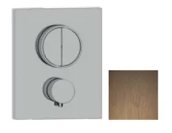 SB Push Square concealed thermostatic mixer with push button diverter and flow regulator PVD copper 1208955128