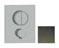 SB Push Square concealed thermostatic mixer with push button diverter and flow regulator PVD gun metal 1208955131