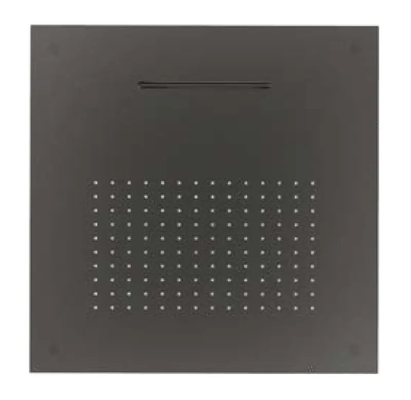 SB Square 316 Built-in Rain Shower with Wave Spray 38x38cm PVD Gun Metal 1208955326