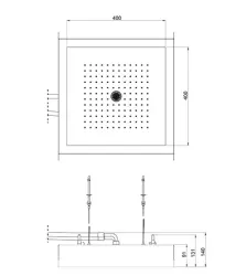 SB Rainbow Recessed Ceiling Rain Shower with Lighting Fully Stainless Steel 1208955373