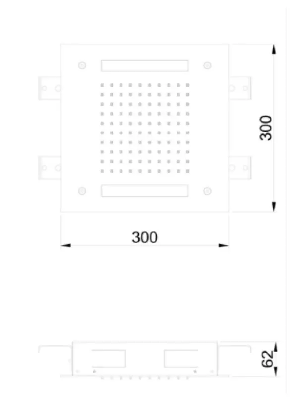 SB Easy Built-in Rain Shower 30x30cm PVD Copper with Lighting 1208955441