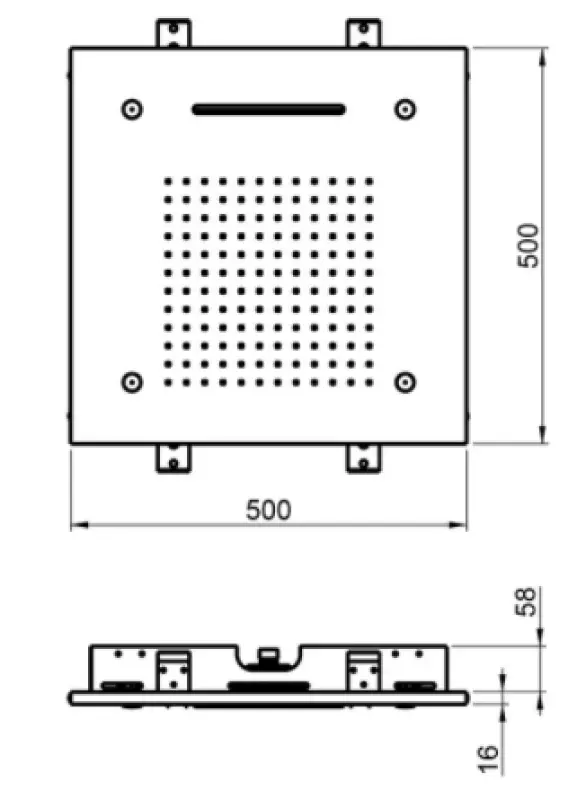 SB Chromotherapy Built-in Rain Shower with 3 Spray Modes 50x50 cm PVD Copper 1208955447