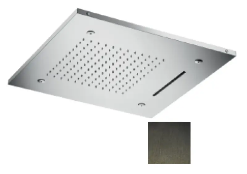 SB Chromotherapy built-in rain shower with 3 spray modes 50x50 cm PVD Gun Metal 1208955449