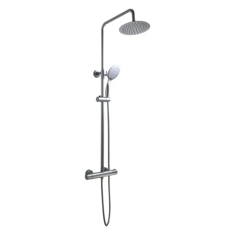 Aquadesign Valence surface-mounted shower set with thermostat and rain shower, chrome