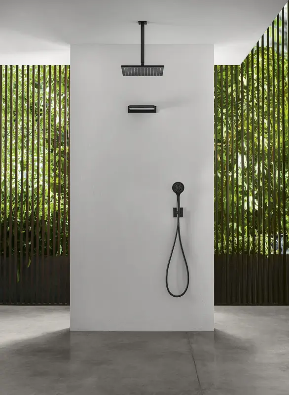 SB Rubinetterie Rain Shower Eco Air water-saving square rain shower matte white 25x25cm 1208955529