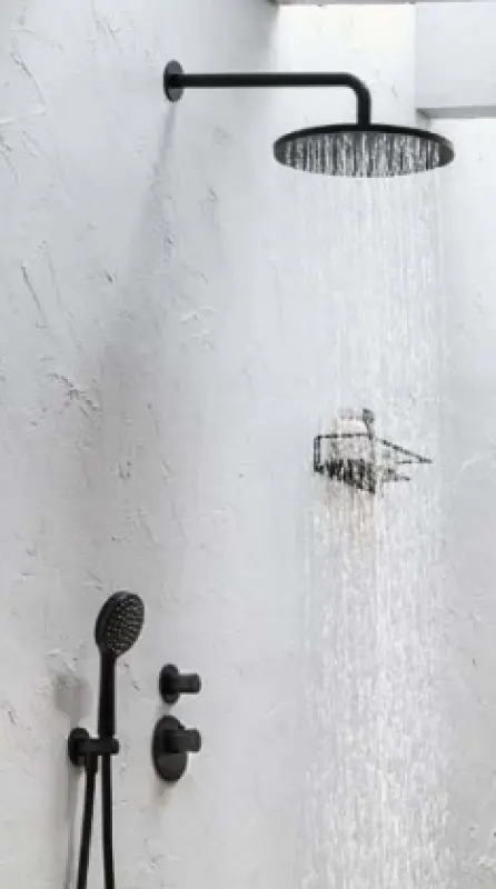 SB Round Rain Shower Head Plastic 30 cm Matte Black 1208955613