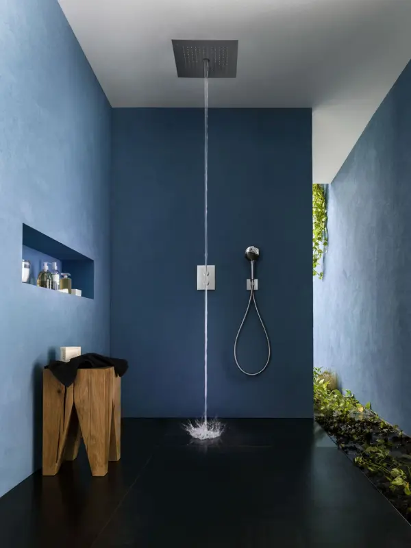 SB built-in ceiling rain shower with icicle street 38x38cm PVD Copper 1208955658