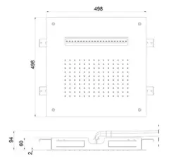 SB Wire Temptation XL Built-in Rain Shower 2-jet Matte White 1208955673