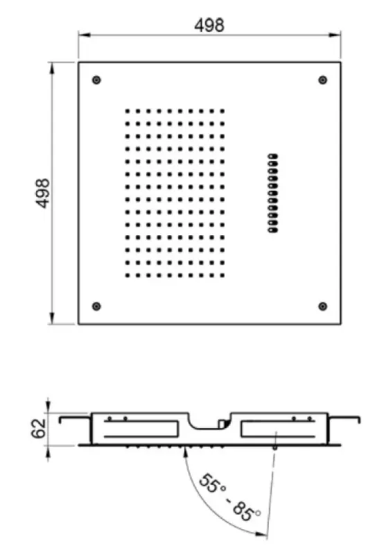 SB Wave Temptation Built-in Rain Shower 2-function PVD Copper 1208955685