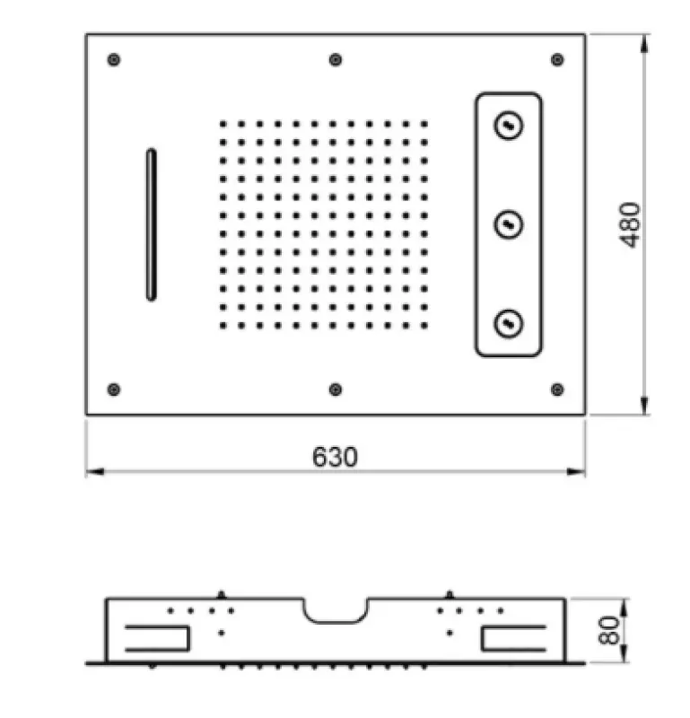 SB Spin Temptation Built-in Rain Shower 3-jet PVD Gun Metal 1208955691