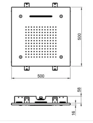 SB Temotion Built-in Rain Shower 3-jet PVD Gold 1208955697