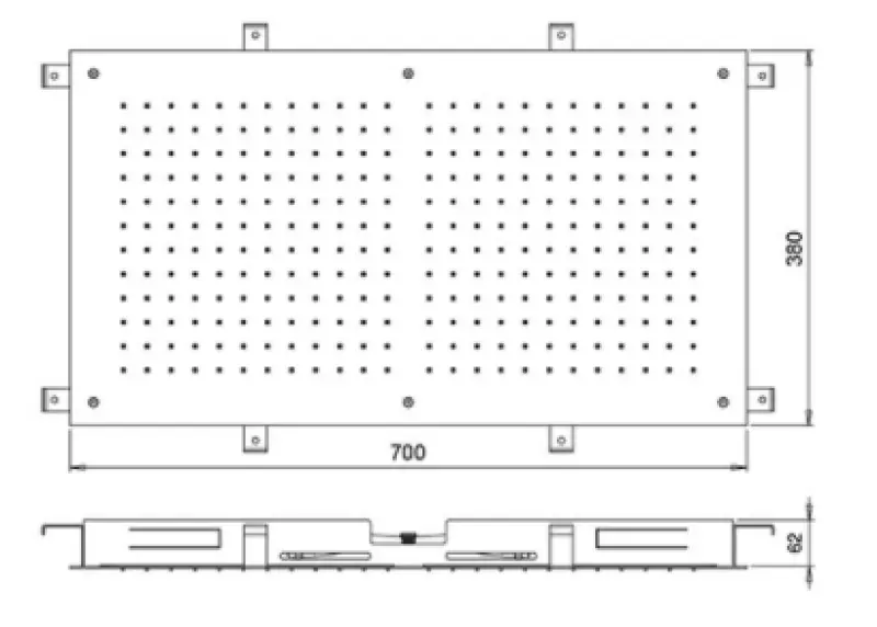 SB Temptation Built-in Rain Shower Rectangular 700x380mm Matte White 1208955702