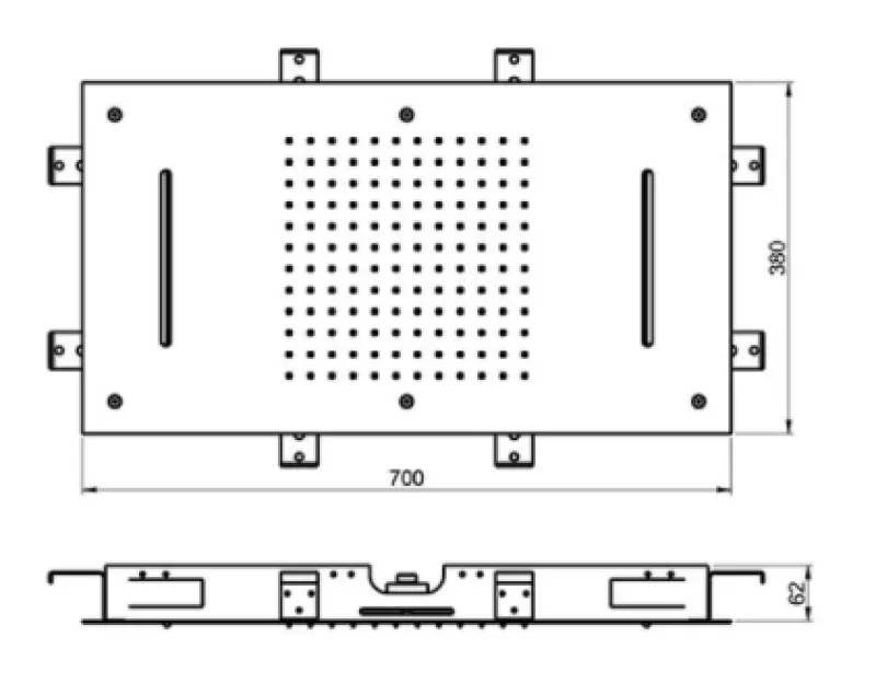 SB Temptation XXL Built-in Rectangular Rain Shower 2-jet Matte White 1208955707