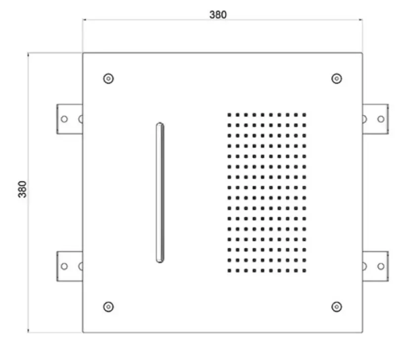 SB Square Built-in Rain Shower 2-jet Matte White 1208955756