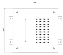 SB Square Built-in Rain Shower 2-jet PVD Gold 1208955759